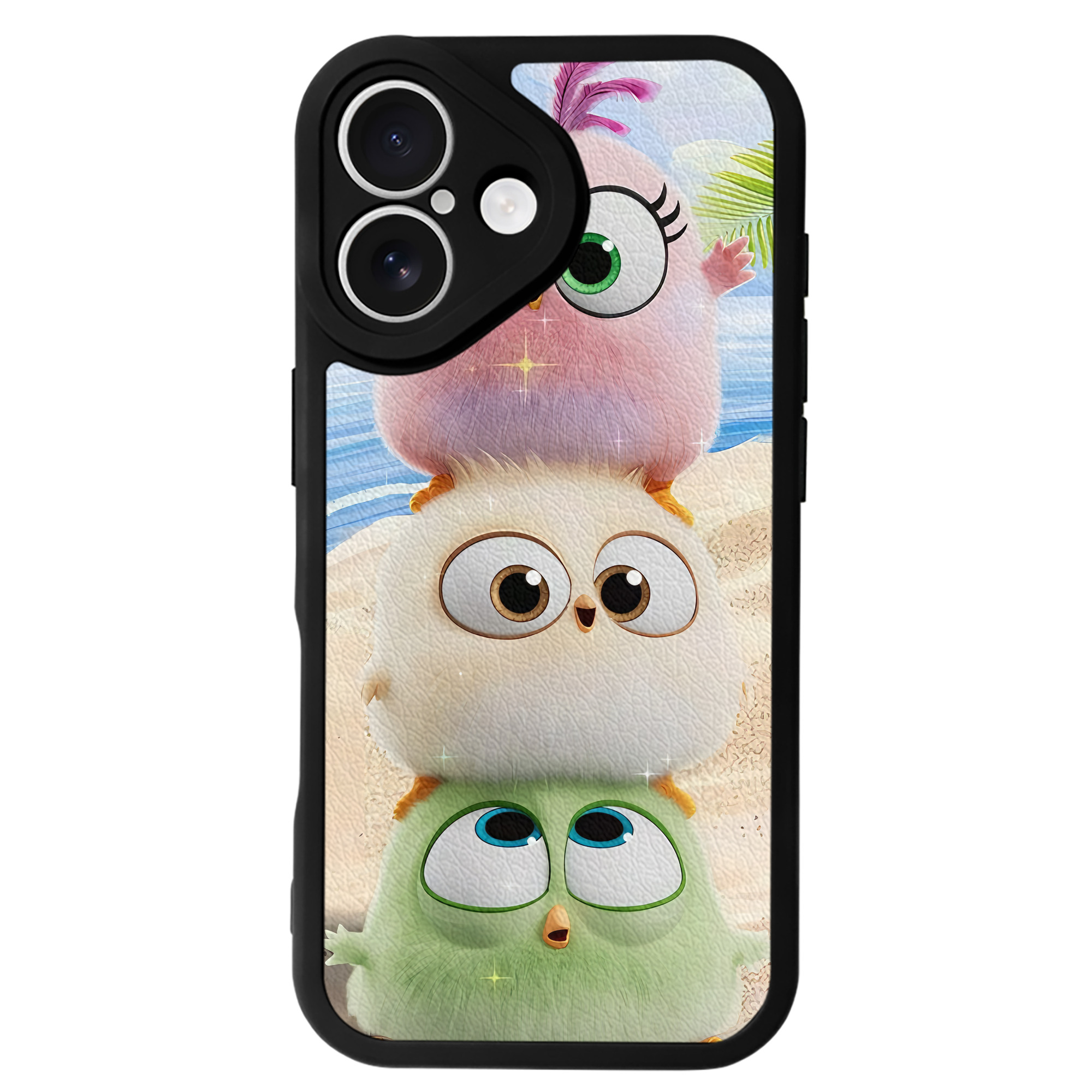 （画像用） Angry Birds アングリーバード 【iPhone 16シリーズ対応】シリコンスマホケース（レザー調） 材質：シリコン